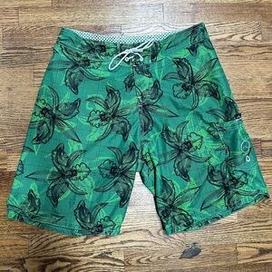 Vintage Y2K Rusty Board Shorts Baggies Swim Trunks Men’s Bathing Suit Size 34